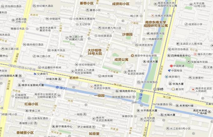 玄武区人力资源和社会保障局地址示意图