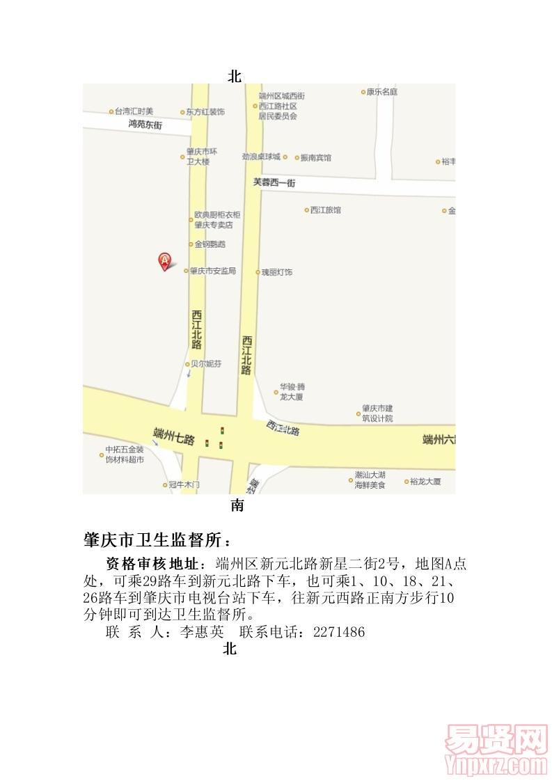 资格审核及地址一览表