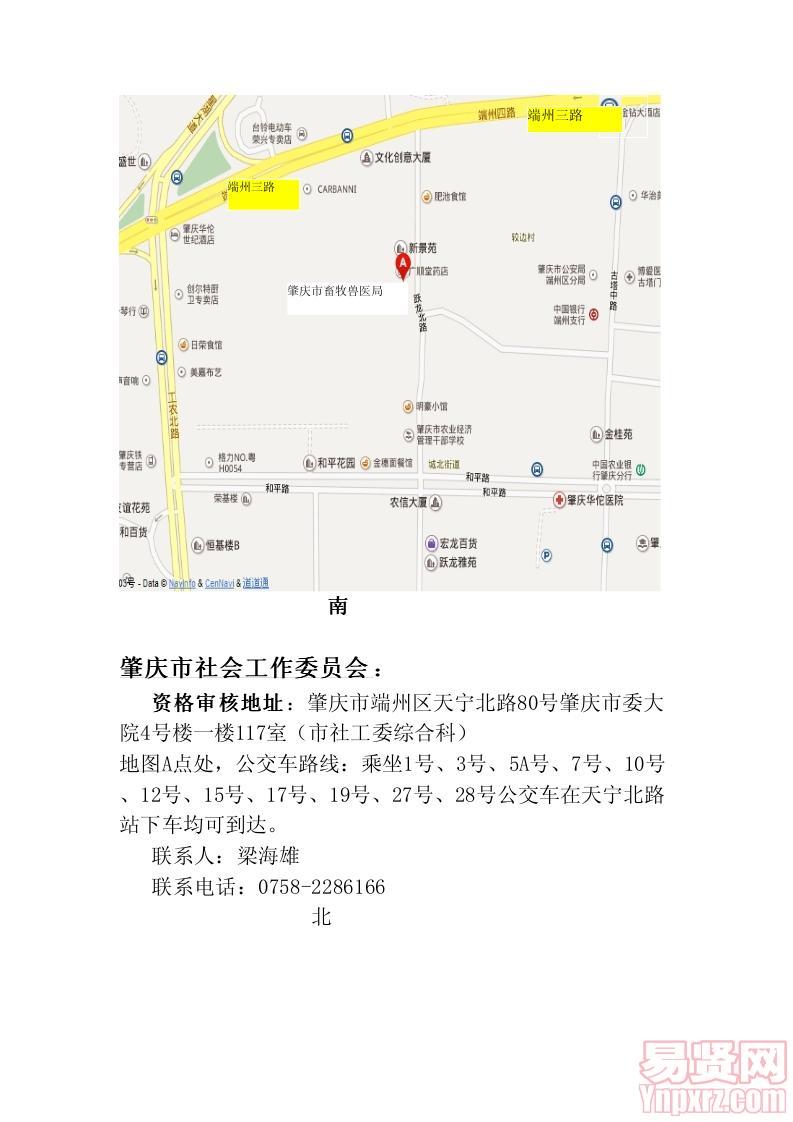 资格审核及地址一览表