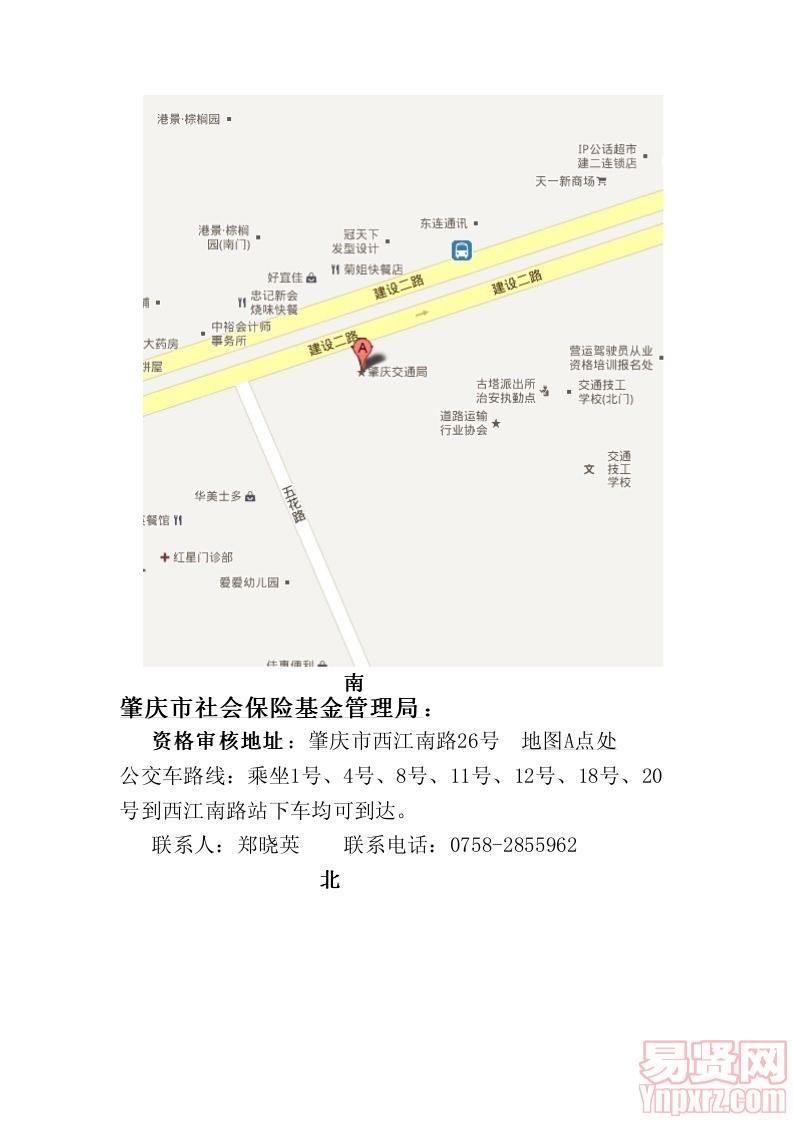资格审核及地址一览表