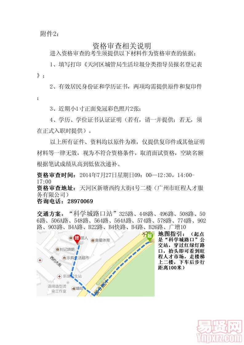 资格审查相关说明