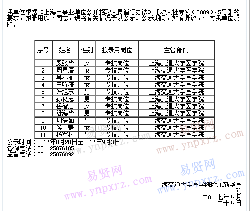 名单