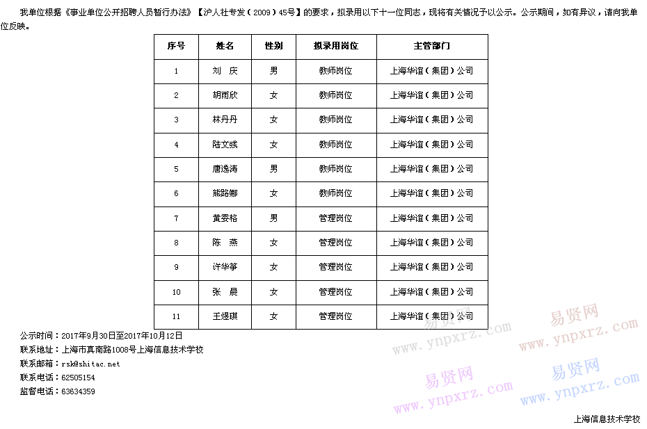 名单